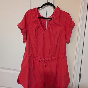 Universal Thread Coral Short Sleeve Romper
